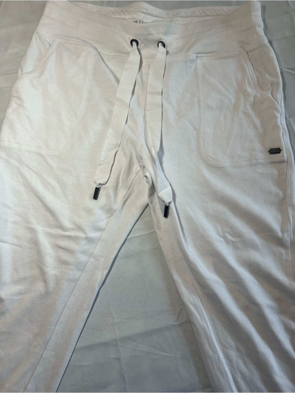 DKNY White Women's Drawstring Joggers